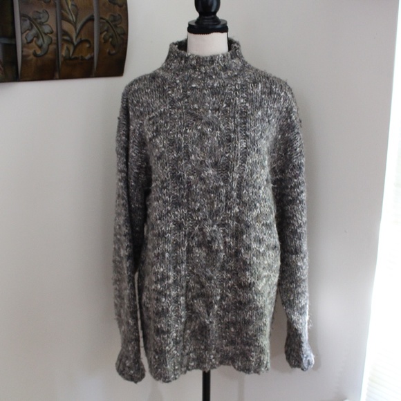 D.D. Sloane, Cable Knit mock turtle neck sweater - Picture 3 of 9